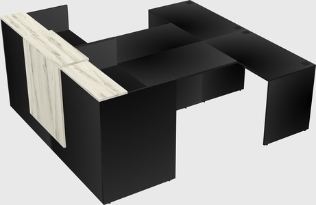 Shared u-shaped reception desks