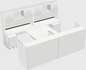 Shared u-shaped reception desks
