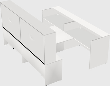 Shared u-shaped reception desks