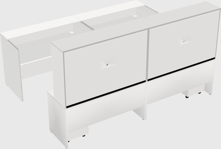 Shared u-shaped reception desks