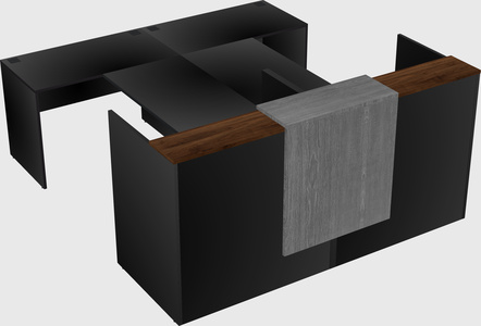 Shared u-shaped reception desks