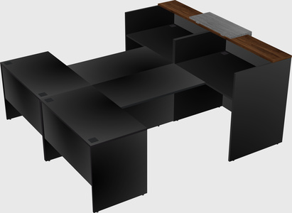 Shared u-shaped reception desks
