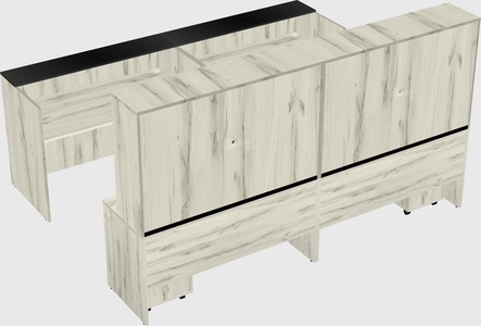 Shared u-shaped reception desks