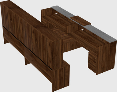 Shared u-shaped reception desks