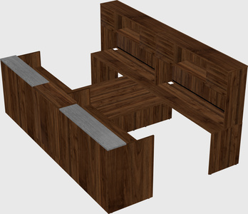 Shared u-shaped reception desks