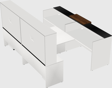 Shared u-shaped reception desks