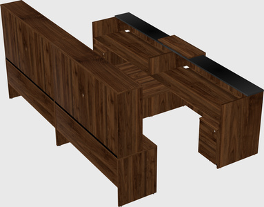 Shared u-shaped reception desks