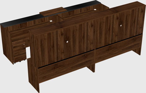 Shared u-shaped reception desks