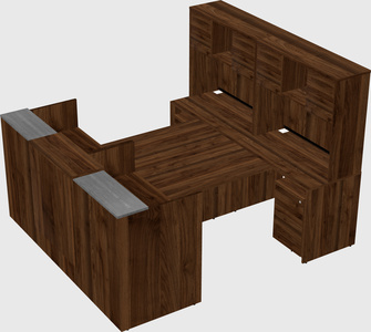 Shared u-shaped reception desks