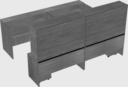 Shared u-shaped reception desks