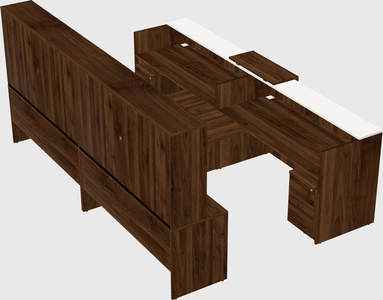 Shared u-shaped reception desks
