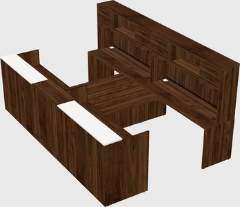 Shared u-shaped reception desks