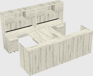 Shared u-shaped reception desks