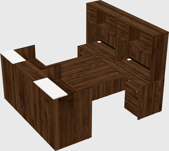 Shared u-shaped reception desks