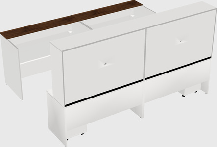 Shared u-shaped reception desks