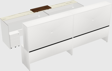 Shared u-shaped reception desks
