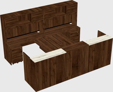 Shared u-shaped reception desks