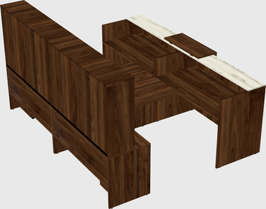 Shared u-shaped reception desks