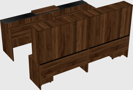 Shared u-shaped reception desks