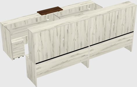 Shared u-shaped reception desks