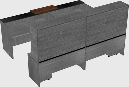 Shared u-shaped reception desks