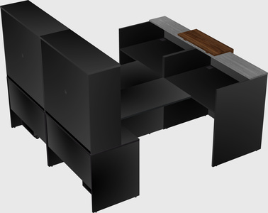 Shared u-shaped reception desks