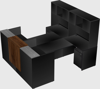 Shared u-shaped reception desks