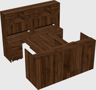Shared u-shaped reception desks
