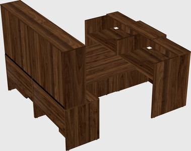 Shared u-shaped reception desks
