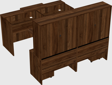 Shared u-shaped reception desks