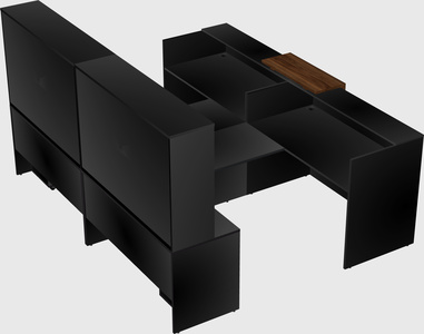 Shared u-shaped reception desks