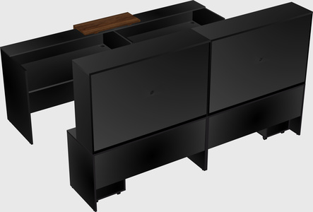 Shared u-shaped reception desks