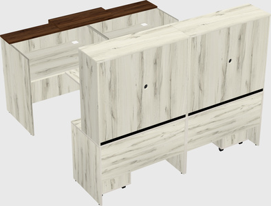 Shared u-shaped reception desks