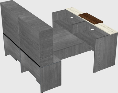 Shared u-shaped reception desks