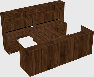 Shared u-shaped reception desks