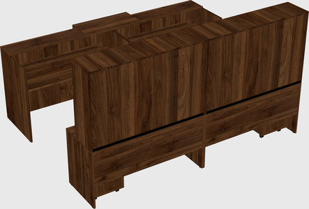 Shared u-shaped reception desks