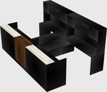 Shared u-shaped reception desks