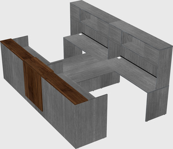 Shared u-shaped reception desks