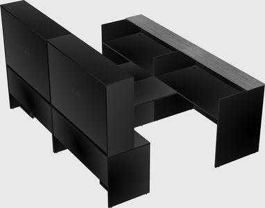 Shared u-shaped reception desks