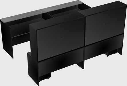 Shared u-shaped reception desks