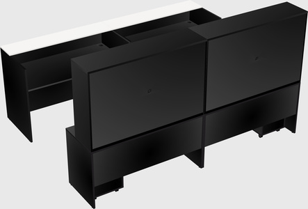 Shared u-shaped reception desks