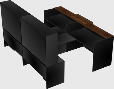 Shared u-shaped reception desks