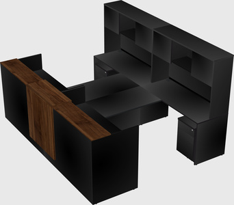 Shared u-shaped reception desks