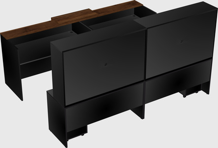 Shared u-shaped reception desks