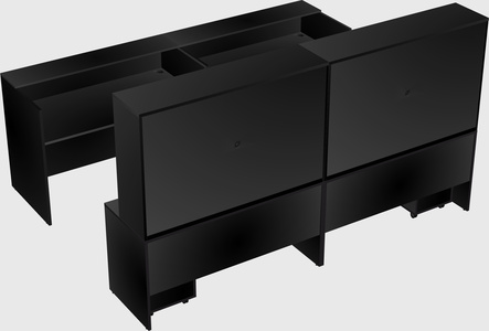 Shared u-shaped reception desks