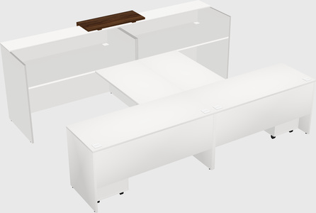 Shared u-shaped reception desks