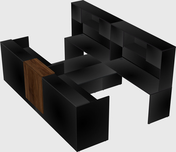 Shared u-shaped reception desks