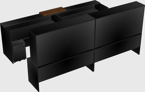 Shared u-shaped reception desks