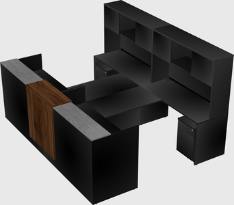 Shared u-shaped reception desks