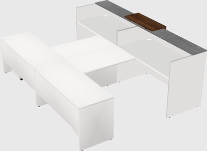Shared u-shaped reception desks
